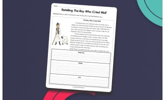 Retelling The Boy Who Cried Wolf Worksheet