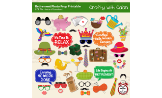 Retirement Party Printable Photo Booth Prop Activity