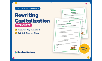 Rewriting Capitalization Worksheet – 2nd Grade Proper Nouns Practice