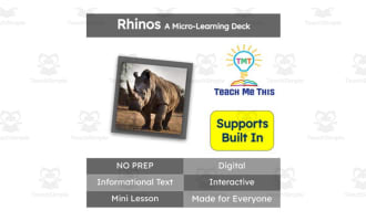 Rhino | Interactive Science Lesson | Micro-Learning Deck