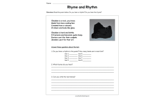 Rhyme and Rhythm Worksheet