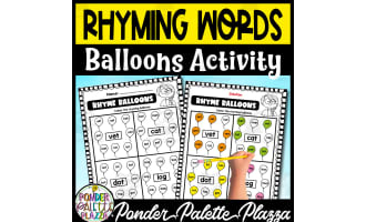 Rhyming Words Balloons Activity