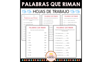 Rhyming Words Worksheets in Spanish
