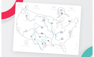 Rivers of the United States – Labeled Map