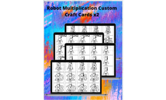 Monster Multiplication Custom Craft Cards x2 by Teach Simple