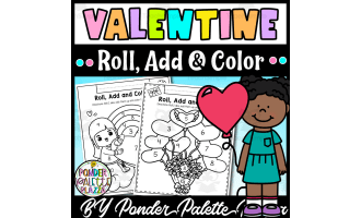 Roll, Add and Color - Valentine's Day Activities