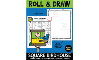 Roll and Draw A Birdhouse Game Sheet