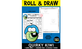 Roll and Draw A Quirky Kiwi Game Sheet