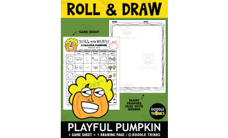 Roll and Draw Autumn Fun - A Playful Pumpkin Game Sheet