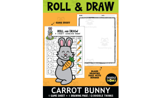 Roll and Draw Spring Fun - A Carrot Cruncher Bunny Game Sheet