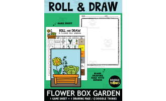Roll and Draw Spring Fun - A Flower Box Game Sheet