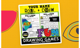 Roll and Draw Your Name or Favorite Word  Alphabet Game Sheets