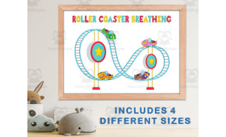 Roller Coaster Mindful Breathing Activity Poster Great for Classroom Decor and Calming Corners