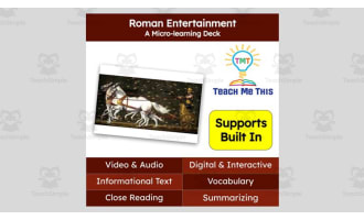 Roman Entertainment | Reading Comprehension Deck | Interactive Lesson