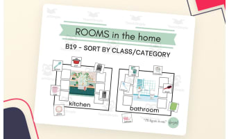 Rooms of the Home - Sorting activity