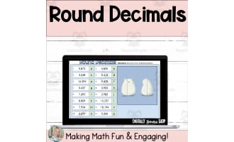 Round Decimals Digital Self-Checking Activity