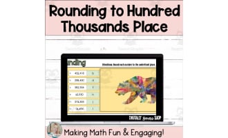 Rounding Numbers to the Hundred Thousands Place Digital Self-Checking Activity