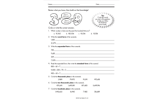 Rounding, Place Value Structure, and Equation Symbols Printable Workbook