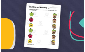 Rounding to the Nearest Ten-Apple Theme