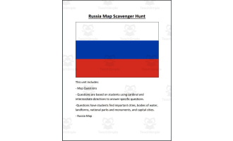 Russia Map Scavenger Hunt