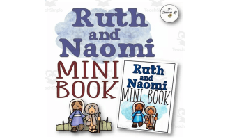 Ruth and Naomi Bible Story Foldable Mini Book Grade 1 2 3 ELA ELL