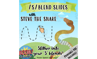 S Articulation, S Blends, Slides, Boom Cards Speech Therapy, Cluster Reduction, Lisp, Fricatives