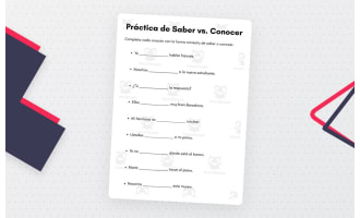 saber and conocer practice worksheets with answers