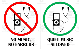 Sample Earbuds Indicator Sign
