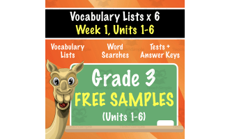 SAMPLE Grade 3 Vocabulary (McGraw-Hill Wonders) Week 1 of Units 1-6