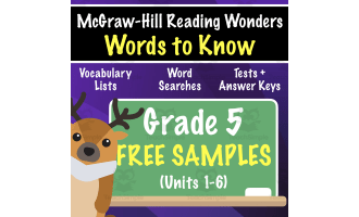 SAMPLE Grade 5 Vocabulary (McGraw-Hill Wonders) Week 1 of Units 1-6
