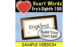 SAMPLE Heart Words | Fry’s Eighth 100 | Build Your Own Flash Card Set