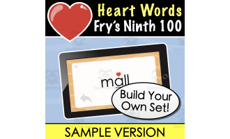 SAMPLE Heart Words | Fry’s Ninth 100 | Build Your Own Flash Card Set