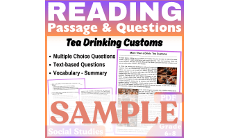 SAMPLE Social Studies Reading Comprehension Passage: Tea Customs