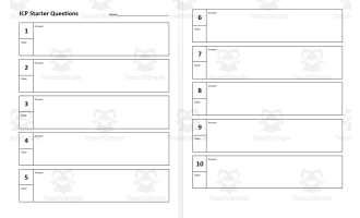 Sample Starter Questions Sheet