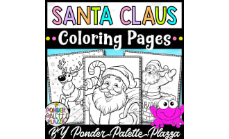 Santa Claus Coloring Pages - Set 1