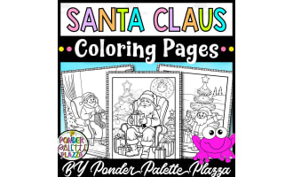 Santa Claus Coloring Pages - Set 2