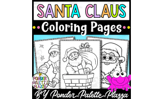 Santa Claus Coloring Pages - Set 3