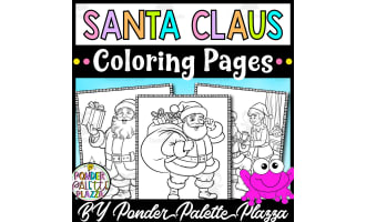 Santa Claus Coloring Pages - Set 4
