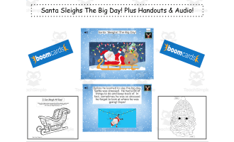 Santa Sleighs The Big Day! SEL Boom Cards With SEL Coloring Pages