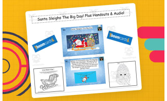 Santa Sleighs The Big Day! SEL Boom Cards With SEL Coloring Pages