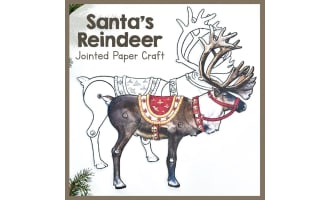 Santa's Reindeer Craft | Jointed Reindeer Craft