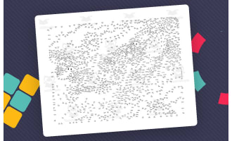 Santa's Sleigh Extreme Difficulty Christmas Dot-to-Dot