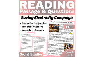 Saving Electricity Campaign: Social Studies Reading Passage (PDF)
