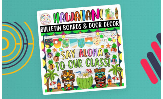 Say Aloha: Summer And Hawaiian Bulletin Boards & Door Decor Kits