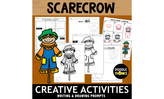 Scarecrow Draw and Color Creative Activities