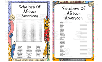 Scholars Of African American word search & scramble