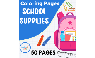 School Supplies Coloring Pages