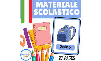 School Supplies in Italian.