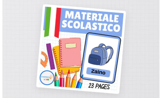 School Supplies in Italian.