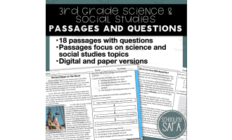 Science and Social Studies Reading Comprehension Passages & Questions